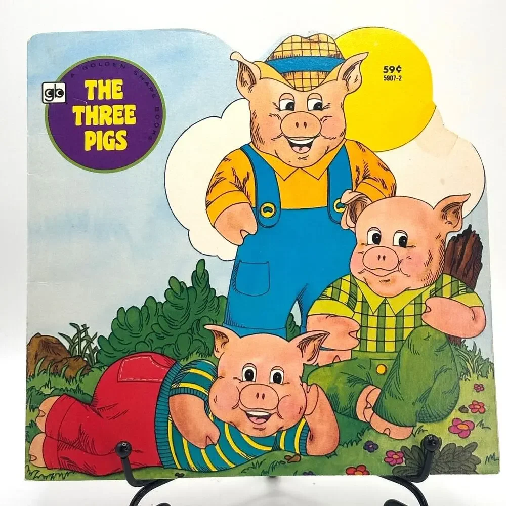 Vintage 1980 The Three Pigs, A Golden Shape Book, 9th Printing, PB